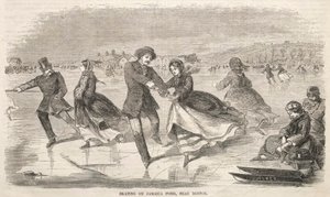 Patinagem em Jamaica Pond, perto de Boston de Winslow Homer
