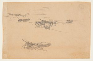 Esboços de Dories em Carruagens de Winslow Homer
