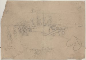 Soldados e Canhões [verso] de Winslow Homer