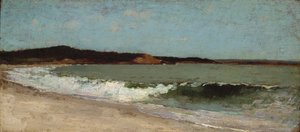 Estudo para Eagle Head, Manchester, Massachusetts, c.1869 (óleo sobre madeira) de Winslow Homer