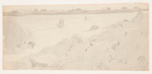Estudo para "Rocky Coast and Gulls" de Winslow Homer