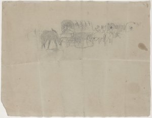 Supply Train and Mules [verso], 1864. de Winslow Homer