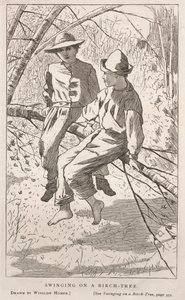 Balançando em uma árvore de vidoeiro, 1867. de Winslow Homer