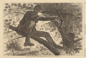 The Army of the Potomac - A Sharp-Shooter on Picket Duty, 1862. de Winslow Homer
