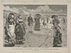 A praia em Long Branch, 1869. de Winslow Homer