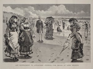 The Beach at Long Branch, publicado como um suplemento de arte no Appleton&39;s Journal, 21 de agosto de 1869 de Winslow Homer