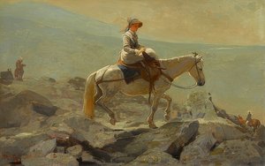 O caminho do freio, montanhas brancas. 1868 de Winslow Homer
