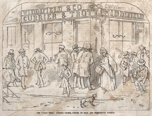 O "Cold Term", Boston - Cena, esquina das ruas Milk e Washington de Winslow Homer