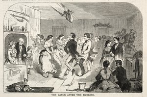 A dança após a descascamento, 1858. de Winslow Homer