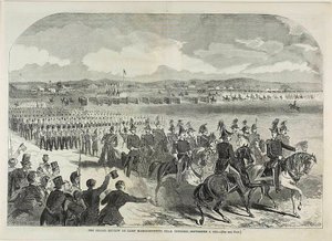 A Grande Revisão no Campo de Massachusetts, perto de Concord de Winslow Homer