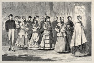 The Morning Walk - Escola das Moças, Promenading the Avenue, 1868. de Winslow Homer