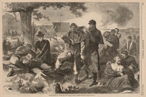 O cirurgião trabalhando na retaguarda durante um noivado, de Harper de Winslow Homer