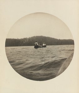 Três canoístas, Lago St. John, Província de Quebec, c.1895, c.1904 (impressão de prata gelatinosa) de Winslow Homer