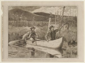 Caça com armadilhas nos Adirondacks de Winslow Homer