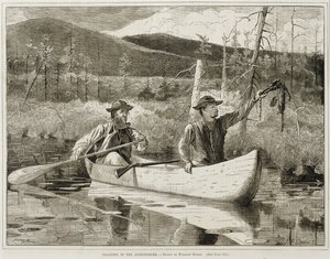 "Trapping in the Adirondacks" de Winslow Homer