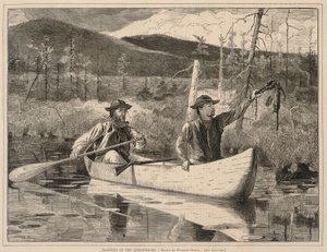 Trapping in the Adirondacks, de Every Saturday: An Ilustrated Journal of Choice Reading, 24 de dezembro de 1870 de Winslow Homer