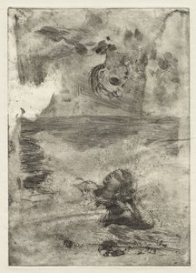 Duas cabeças, estudo após "Undertow", c.1886, impresso c.1967 de Winslow Homer