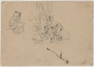 Dois soldados descansando [verso] de Winslow Homer