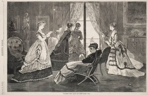 À espera de chamadas no dia de ano novo, 1869. de Winslow Homer