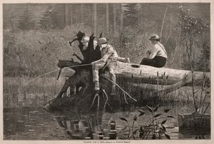À espera de uma dentada de Winslow Homer