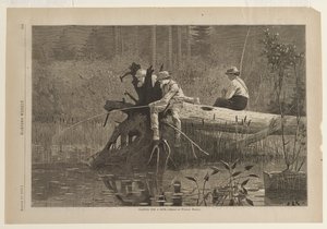 À espera de uma mordida de Winslow Homer