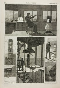 Torre de vigia, esquina das ruas Spring e Varick, Nova Iorque de Winslow Homer
