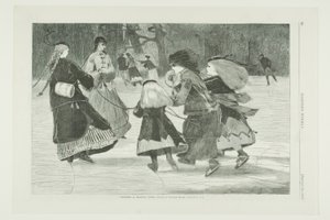 "inverno" - Cena de Patinagem de Winslow Homer
