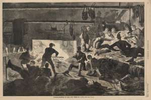 Alojamentos de inverno no acampamento de Winslow Homer