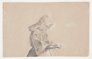 Mulher em um chapéu de sol de Winslow Homer
