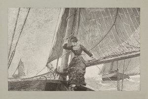 Rapariga num iate à vela de Winslow Homer