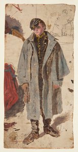 Jovem soldado, esboço de um soldado dando água a um companheiro ferido de Winslow Homer