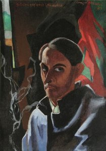O último cigarro do auto-retrato condenado, 1924.