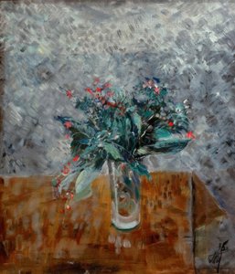 Flores num copo alto