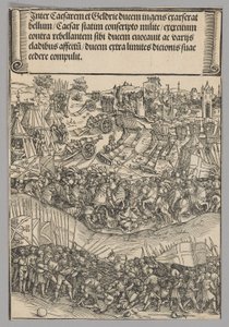 Guerra com Guelders, chapa 5 de Cenas históricas da vida do Imperador Maximiliano I do Arco do Triunfo de Wolf Traut