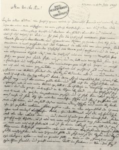 Carta manuscrita para o pai. Viena 13 de junho de 1781 de Wolfgang Amadeus Mozart