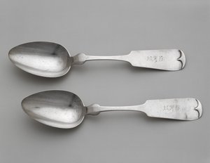 Colheres de sobremesa, c. 1860-1870 (prata)