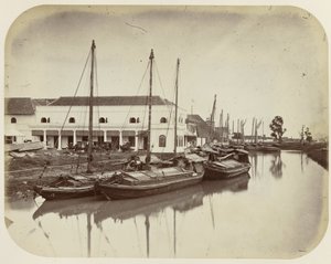 Groote Boom no Harbour Canal em Batávia