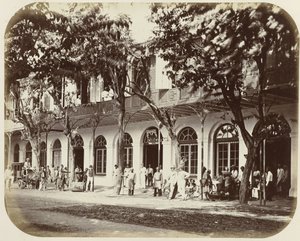 Casas de comércio sobre o Kali Besar de Woodbury and Page