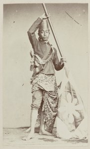 Retrato de um porta-estandarte de Woodbury and Page