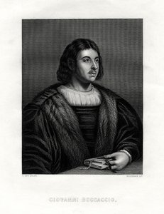 Giovanni Boccaccio, autor e poeta italiano, século XIX. de Woodman