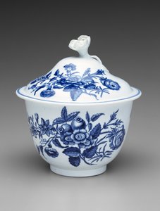Sugar Bowl coberto, c. 1760-1780 (porcelana em pasta mole) de Worcester Porcelain Manufactory