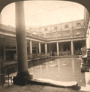 Banhos romanos, Bath, Inglaterra, 1900.