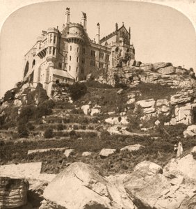 St. Michaels Mount, mosteiro beneditino, Penzance, Cornualha, 1900. de Works and Sun Sculpture Studios