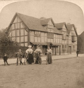O local de nascimento de Shakespeare, Stratford em Avon, Inglaterra, 1896.