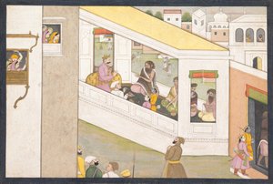Rama e Lakshmana como Meninos Ajudam o Sábio Vishvamitra: Folio from a disperso..., ca. 1780. de Workshop active in the First generation