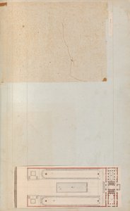 Página de um livro de recortes contendo desenhos e várias gravuras de arquitetura, Int..., ca. 1800-1850. Criadores: Workshop de Charles Percier, Workshop de Pierre François Léonard Fontaine. de Workshop of Charles Percier, Workshop of Pierre