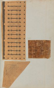 Página de um Scrapbook contendo Desenhos e Várias Gravuras de Arquitetura, Int..., ca. 1800-1850. Criadores: Workshop de Charles Percier, Workshop de Pierre François Léonard Fontaine. de Workshop of Charles Percier, Workshop of Pierre
