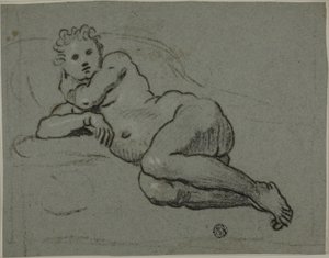 Nu reclinado de Workshop of Domenico Tintoretto