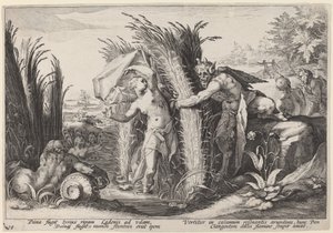Pan e Siringe de Workshop of Hendrick Goltzius, after Hendrick Goltzius