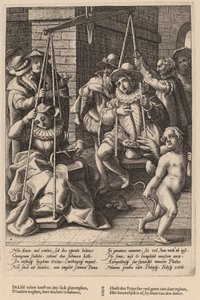 A balança do casamento de Workshop of Hendrick Goltzius, after Karel van Mander I